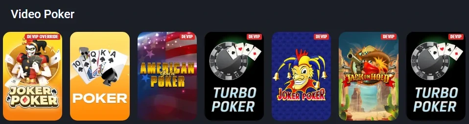 Twins lobby: Videopoker i Twins lobby